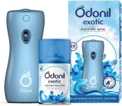Odonil Sensual Dahlia Automatic Spray Exotic Automatic Spray | Machine + 1 Refill | Ocean Breeze | 2200 Sprays(225 ml)