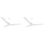 RR Signature (Previously Luminous) Dhoom 1200MM Star-rated BEE Certified Energy Efficient 52-Watt High Speed Ceiling Fan For Home (White), 2 Year Warranty (Pack of 2)