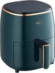 Pigeon Healthifry Digital with 360 High Speed Air Circulation Technology 1200 W with Non-Stick Basket – Green Air Fryer(4.2 L)