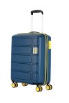 Kamiliant American Tourister Cabin Harrier Zing 56 Cms Small (Pp) Hard Sided 8 Wheels Spinner Luggage/Suitcase/Trolley Bag (Navy) (Double Wheel), Blue