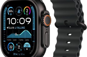 Apple Watch Ultra 2 GPS + Cellular 49mm Black Titanium with Black Ocean Band(Black Strap, Free Size)