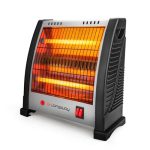 Longway Blaze 800W Quartz Room Heater | 2 Heating Rods for Quick Heating | ISI Approved | Dual Heat Settings (400W/800W) | Compact & Portable | Shockproof ABS Body | Grey