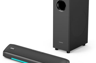 Thomson AlphaBeat60 | Remote Control EQ modes I Designed for powerful performance 60 W Bluetooth Soundbar(Black, 2.1 Channel)