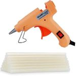 20W 20 WATT 7MM HOT MELT Glue Gun with ON Off Switch and LED Indicator (Free 10 Transparent Glue Sticks)
