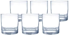 Amazon Brand – Solimo Elitus Whisky Glass Set, 300ml, Set of 6, Transparent