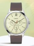 TIMEX Round 45mm Beige Dial Analog Watch  – For Men