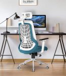 Da URBAN® Spectrum Pro High Back Mesh Ergonomic Office Chair with 3 Years Warranty, Adjustable Armrests,3D Adjustable PU Pads Handrest, Cool Gel Pu Foam Adjustable Lumbar Support (Teal)