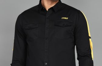 DUCATI Men Solid Casual Black Shirt