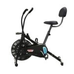 Cardio Max JSB HF175B Exercise Cycle with Backrest | 1 Year Warranty | Max Weight 110kg, DIY Installation, Gym Cycle for Home Exercise, Orbitrac Fitness Bike, Height & Resistence Adjustable (Black)