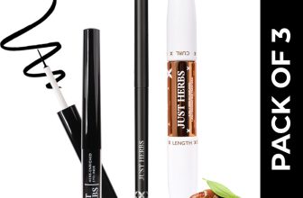 Just Herbs Eye Make Up Essentials Combo Pack of 3 | Kajal, Eyeliner, Mascara(Black, 30 g)