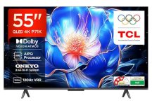TCL 139 cm (55 inches) 4K Ultra HD Smart QLED Google TV 55P71K