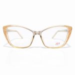 JOY EYEWEAR Stylish Cat Eye Eyeglasses Frame for Women | Full Rim Golden Optical Spectacles | Lightweight Fashion Eyewear for Everyday Wear, Office & Reading