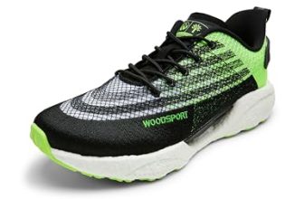 Woodland Men’s Black/Apple Green MESH Sports Shoes-7 UK (41EU) (SGC 4509022)