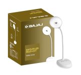 Bajaj Softlite LED Multi-CCT 3 in 1 Color Modes Table Lamp | 360 Degree Rotating Head | Feather Touch Operation | 1 Year – Warranty | Upto 4 Hours Backup Time (Pack of 1, White)