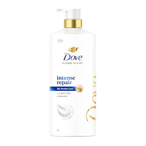 Dove Intense Repair Shampoo 1 L|| Repairs Dry and Damaged|| Strengthening Shampoo for Smooth & Strong Hair – Mild for Men & Women
