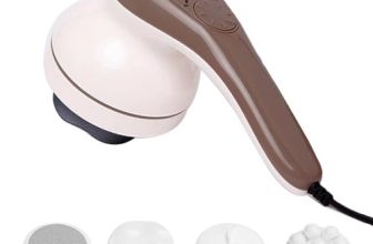 Lifelong Full Body Massager Machine for Pain Relief | Body & Back Pain Relief Product | Handheld Electric Manipol Mini Massager | 5-Speed Settings | Best Gift for Women & Men (LLM270, Brown)