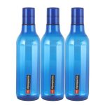 CELLO Aqua Sparkle Bottle Set of 3, 1000ml, Blue | 100% food grade | Leak proof and Break proof | Perfect for staying hydrated at the school, college, work and outdoor adventures Water Bottle