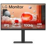 LG 27BA650 IPS Full HD (1920 x 1080) Monitor, 27″, 100Hz, DP, HDMI, USB-C with PD65W, Height/Tilt/Swivel/Pivot Stand, Built-in Power and Speaker, Anti-Glare, Daisy Chain, Energy Star, TCO, Black