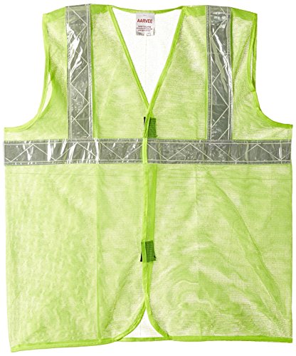 Aktion Safety 50 GSM Aarvee Cloth Safety Jacket with Reflective Tape (2 inch Tape, Green) – Pack of 10