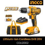 INGCO Ingco Lithium-Ion Cordless Drill CDLI2002 20V CDLI2002 Pistol Grip Drill(10 mm Chuck Size)