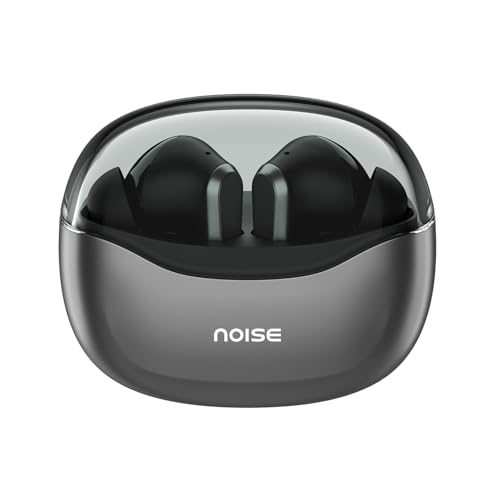 Noise Buds N1 Truly Wireless Earbuds with Chrome Finish, 40H of Playtime, Quad Mic with ENC, Ultra Low Latency Gaming (Up to 40 Ms), Instacharge(10 Min=120 Min), Bluetooth V5.3(Carbon Black)