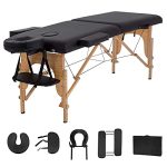 ACi Best Massage Table 2 Folding Portable Massage Table W/Carry Case Heigh Adjustable Salon Bed Face Cradle Bed