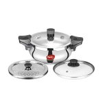 Pigeon All in One Super Cooker Stainless Steel 3 L Induction Bottom Pressure Cooker (Stainless Steel)