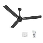 Crompton Energion Caelum 1200mm BLDC Ceiling Fan | Remote & Regulator Control | BEE 5 Star Rated Energy Efficient | 4 Year Manufacturer’s Warranty on Motor | Matt Black
