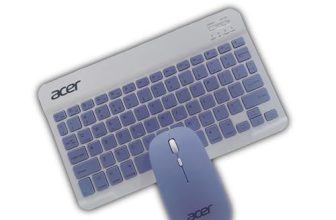 Acer Nano Pad Rechargeable Bluetooth Keyboard & Mouse Combo, 3 DPI Upto 1200 DPI, 78 Keys Anti Slip Back, Ultra Thin Design for Tablet, Laptop, Mobile, 10m Working Distance, Scissor Footed (Purple)