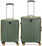ARISTOCRAT Falcon Pro 2 (Small 55cm Medium 65cm) Suitcase Cabin & Check-in Set 8 Wheels – 26 Inch
