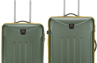 ARISTOCRAT Falcon Pro 2 (Small 55cm Medium 65cm) Suitcase Cabin & Check-in Set 8 Wheels – 26 Inch