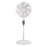 Pigeon Electric Fan Controller Fantastic Pedestal Fan For Home and Office | High Speed Airflow | 7 Blades | 3 Speed Modes | White