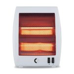 CG Norris 800W 2Q Quartz Room Heater | 2 Heat Settings | Tip Over Safety Switch | Noiseless Operation | Ideal for Rooms up to 150 sqft | White