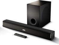 Mivi Fort Sonic 200 Soundbar, 2.1 Channel, Multi-Input and EQ Modes, BT v5.3 200 W Bluetooth Soundbar(Black, Silver, 2.1 Channel)