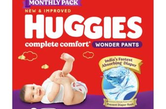 Huggies Complete Comfort Wonder Pants | Pant Style Baby Diapers Small Size (S), 172 Count | India’s Fastest Absorbing Diaper, Prevents Diaper Rash, Ideal for 4 to 8 Kgs (86 Count, Pack of 2)