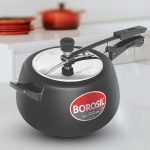 Borosil 6.5 L Pronto Hard Anodized Pressure Cooker with Stainless Steel Lid | Even Heat Distribution | Dishwasher Safe | Gas & Induction Campatible | 5 Years Warranty