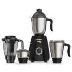 Crompton Ameo Classic 750W Mixer Grinder | Powertron Motor | MaxiGrind Technology | 3 Stainless Steel Jars | 1 Blender Jar with fruit filter | Black