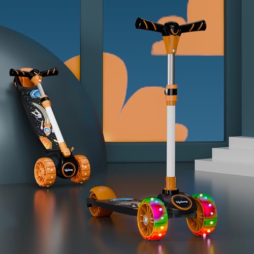 Lifelong Scooter for Kids 3+ Years – Foldable with PVC Wheels & Adjustable Height – Kick Capacity 50kg- Baby Toys for 3+ Year Old boy & Girl – Skate (LLKS19)