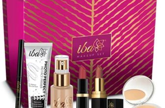 Iba Makeup Gift Set for Women (Medium) Foundation, Compact, Primer, Lipsticks, Kajal(Pack of 6)