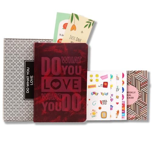 Amazon Basics Undated Planner | Elegant Faux Leather Diary | Weekly, Monthly, Yearly Organizer for Students & Teachers | Ideal for School & College Use