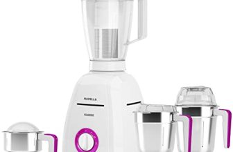 Havells Klassic 750 watts 4 Jar Mixer Grinder with 304 SS Blades, Large Size SS Jars, Break Resistant Polycarbonate Transparent Jar Lids With Twist & Lock Mechanism