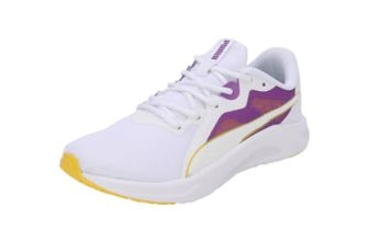 Puma Womens Seriah WNS White-Ultraviolet-Pelé Yellow Running Shoe – 4 UK (31059504)