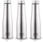 Classic Essentials Stainless Steel Puro Water Bottle 1000ml(Pack of 3) 1000 ml Steel Bottle(Pack of 3, Silver)