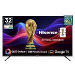 Hisense 80 cm (32 Inches) HD Ready Smart QLED Google TV | HDR10, 30W Powerful Speakers, Dolby Audio | Super Bright Panel | Google Assistant & Chromecast | HDR 10 | Voice Control | 32E5Q (Black)