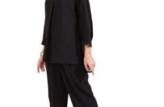 Vishudh Women LAPEL COLLAR CO-ORD SET VNCS000524 Black XXL
