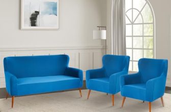 Amazon Brand – Solimo 5 Seater (3+1+1) Sofa Cover Set | One 3 Seater and Two 1 Seater Slip Covers | Universal Fit | Non-Slip Polyester and Spandex Fabric | Teal