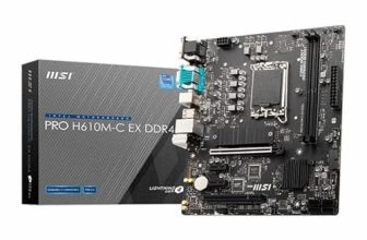 MSI PRO H610M-C EX DDR4 Motherboard, Micro-ATX – Support Intel Core 14th/ 13th/ 12th Gen Processors, LGA 1700 – DDR4 Memory Boost 3200MHz/MAX, PCIe 4.0 x16 Slot, M.2 Gen3 Slot