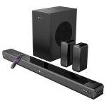 ZEBRONICS Juke BAR 9510WS PRO Dolby 5.1 Soundbar, Dolby Audio, 600 Watts, Wireless (Dual Rear Satellites & 6.5″ Subwoofer), Triple Driver Soundbar, Bluetooth v5.1 | HDMI (ARC) | Optical | USB | AUX