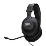 JBL Quantum 100M2 Wired Gaming Headphones, Supports Windows sonic spatial audio, 40mm Realistic Dynamic Drivers, Omnidirectional Detachable Mic, Breathable Memory Foam cushions, PC/Xbox/PS/3.5mm-Black