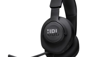 JBL Quantum 100M2 Wired Gaming Headphones, Supports Windows sonic spatial audio, 40mm Realistic Dynamic Drivers, Omnidirectional Detachable Mic, Breathable Memory Foam cushions, PC/Xbox/PS/3.5mm-Black